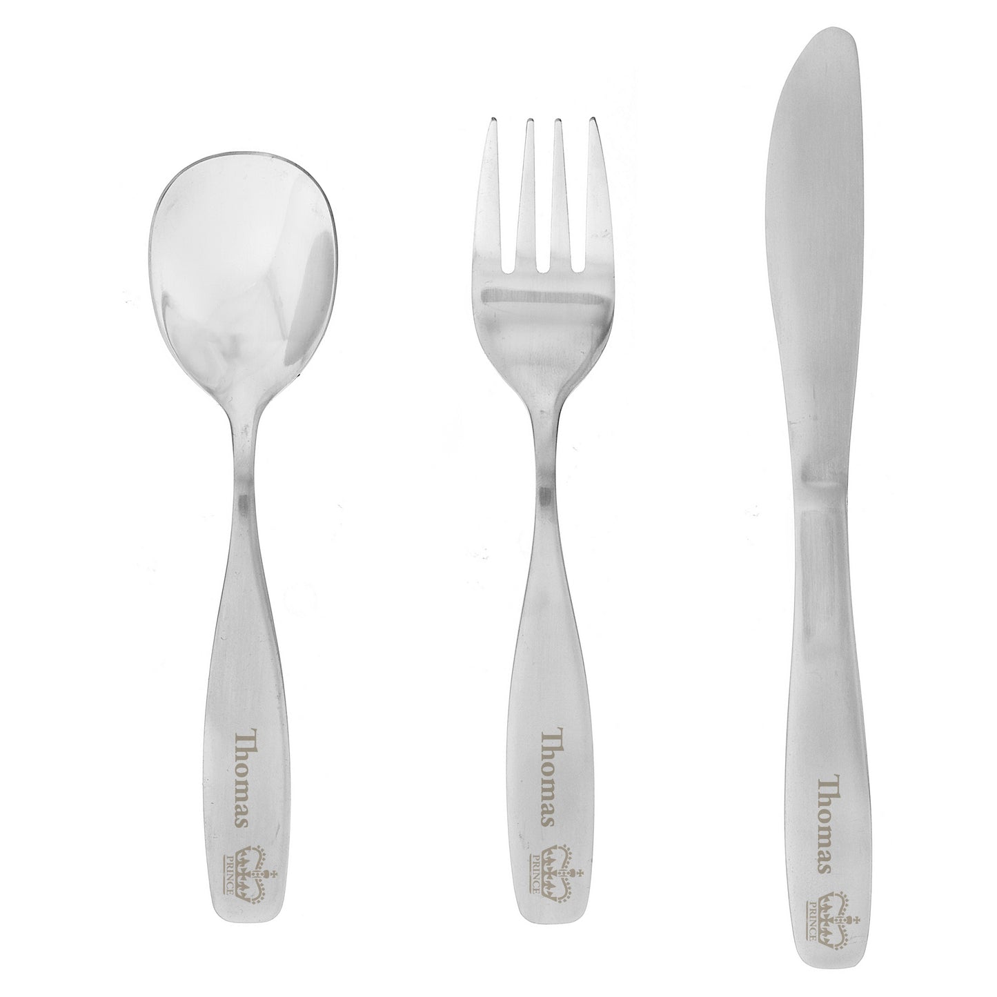 Personalised 3 Piece Prince Cutlery Set