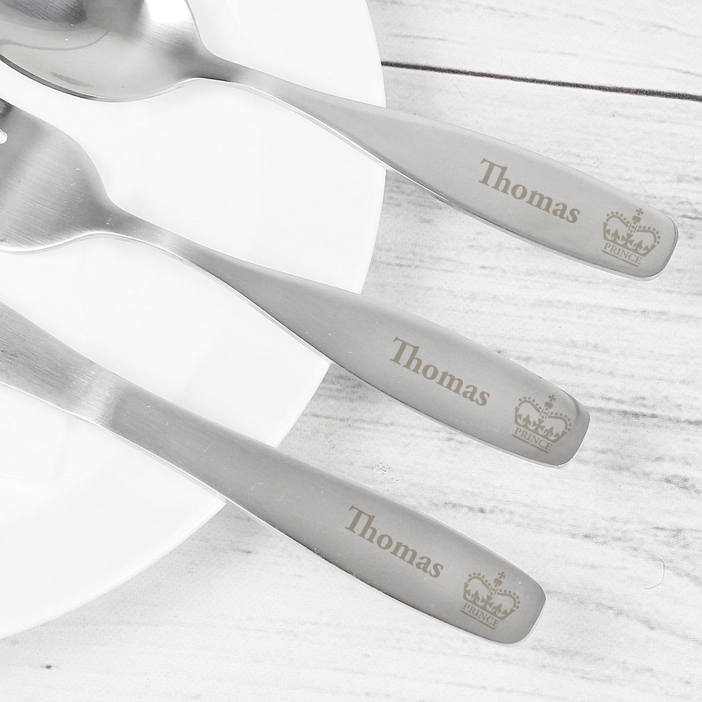 Personalised 3 Piece Prince Cutlery Set