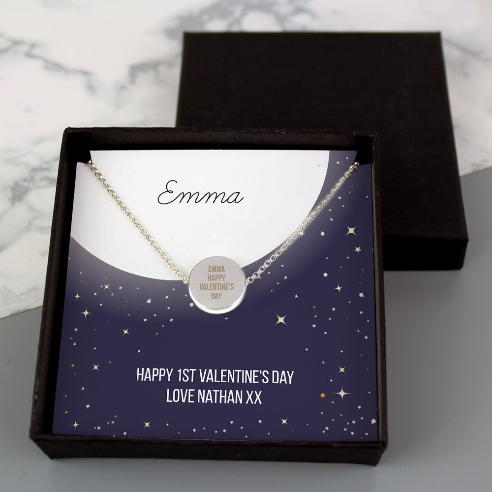 Personalised Sentiment Disc Necklace and Box