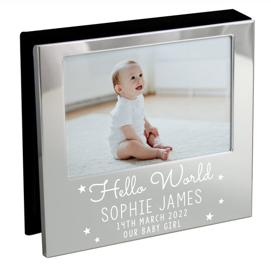 Personalised Hello World 6x4 Photo Frame Album