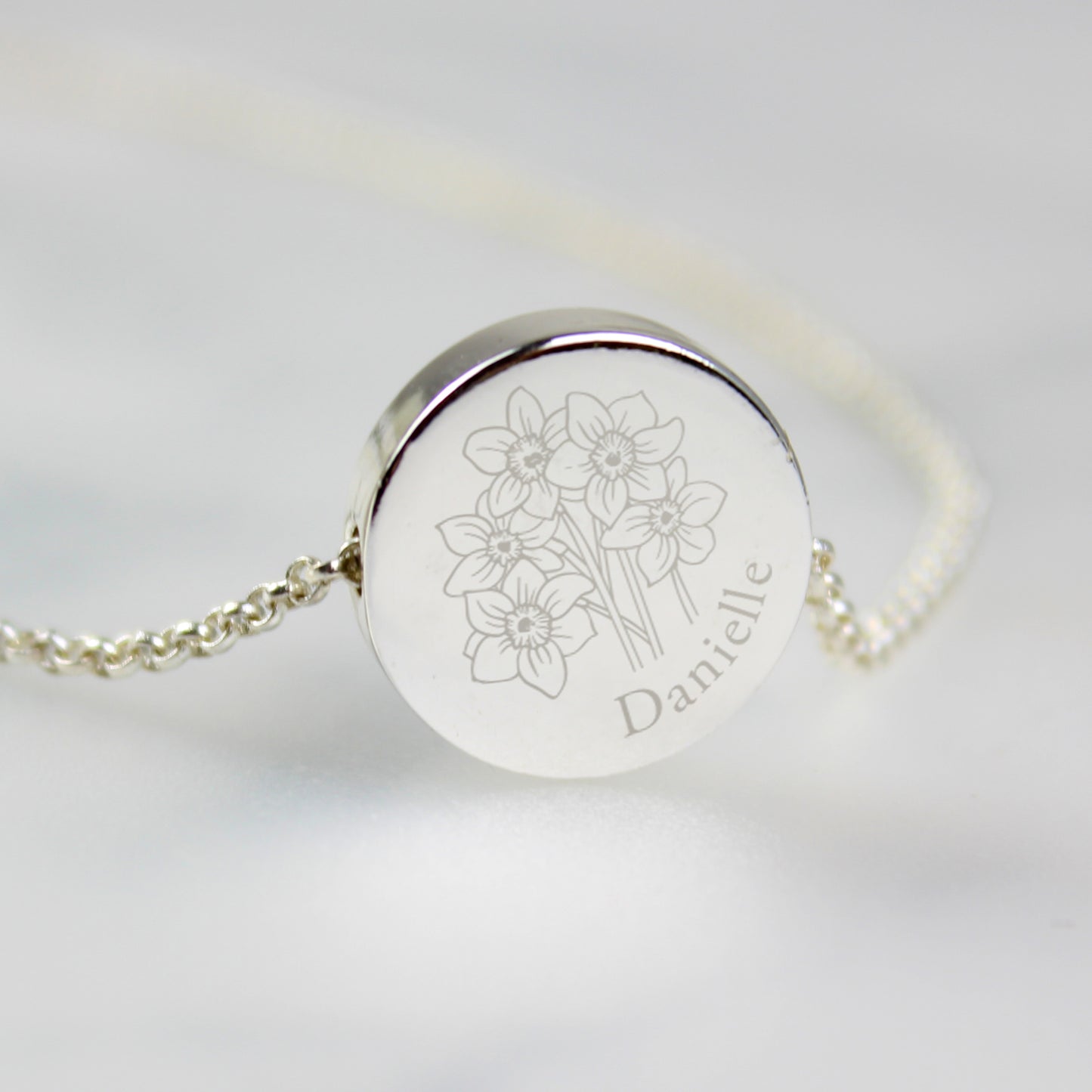 Personalised December Birth Flower Necklace and Box