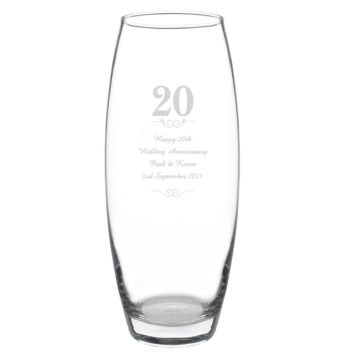 Personalised 20 Years Bullet Vase