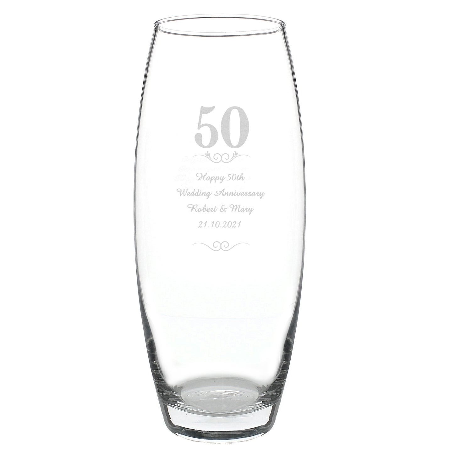 Personalised 50 Years Bullet Vase