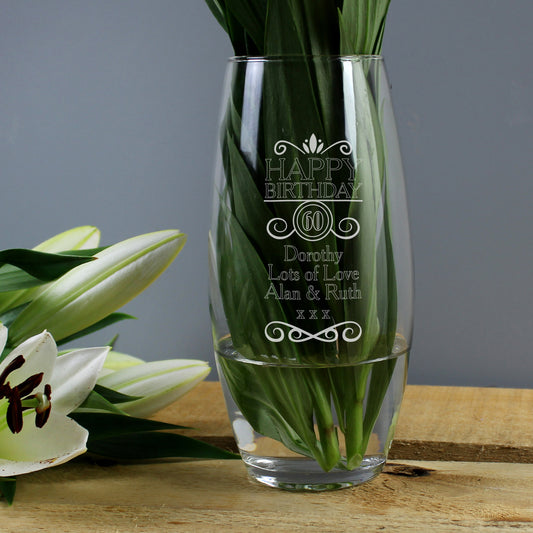 Personalised Birthday Bullet Vase