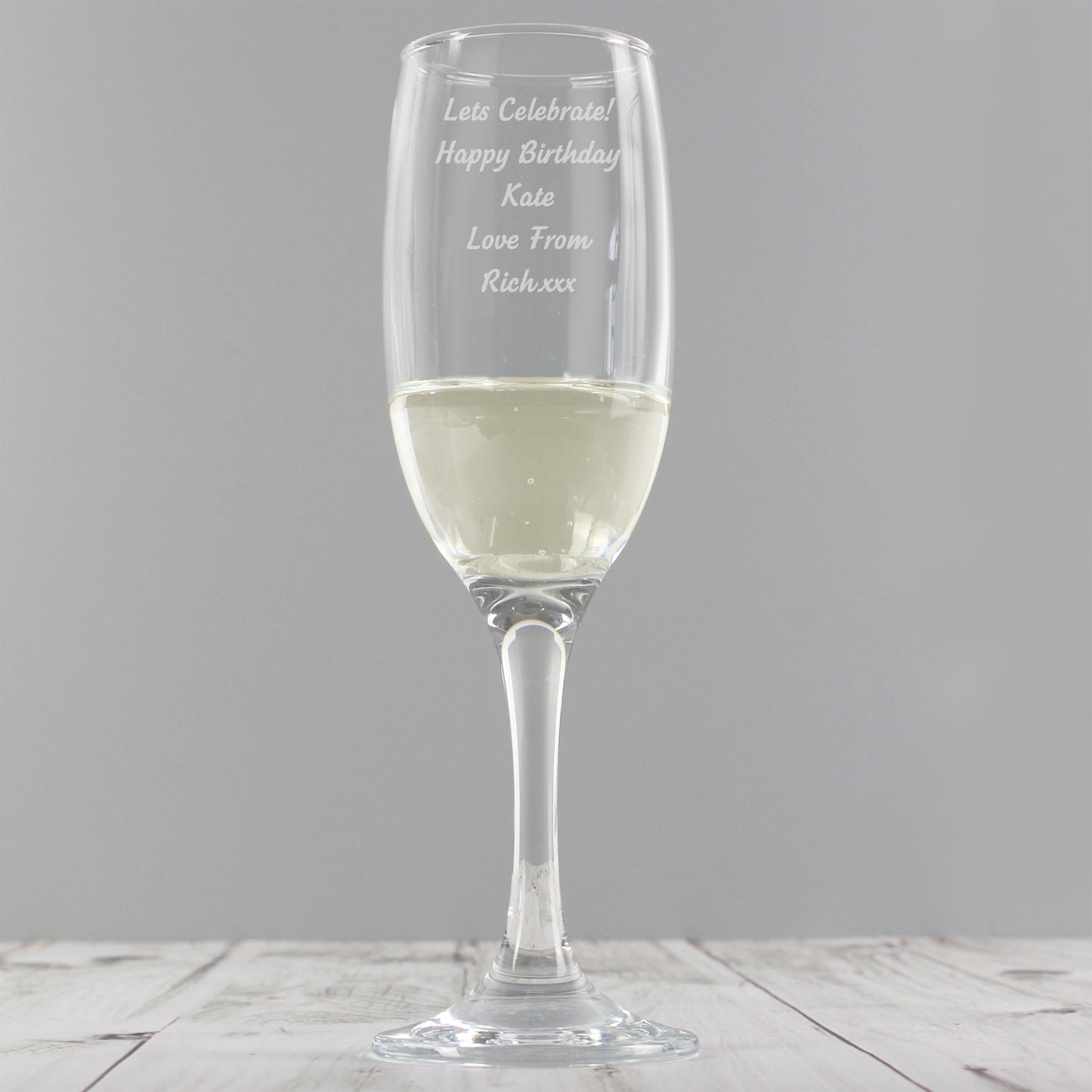 Personalised Any Message Prosecco Flute