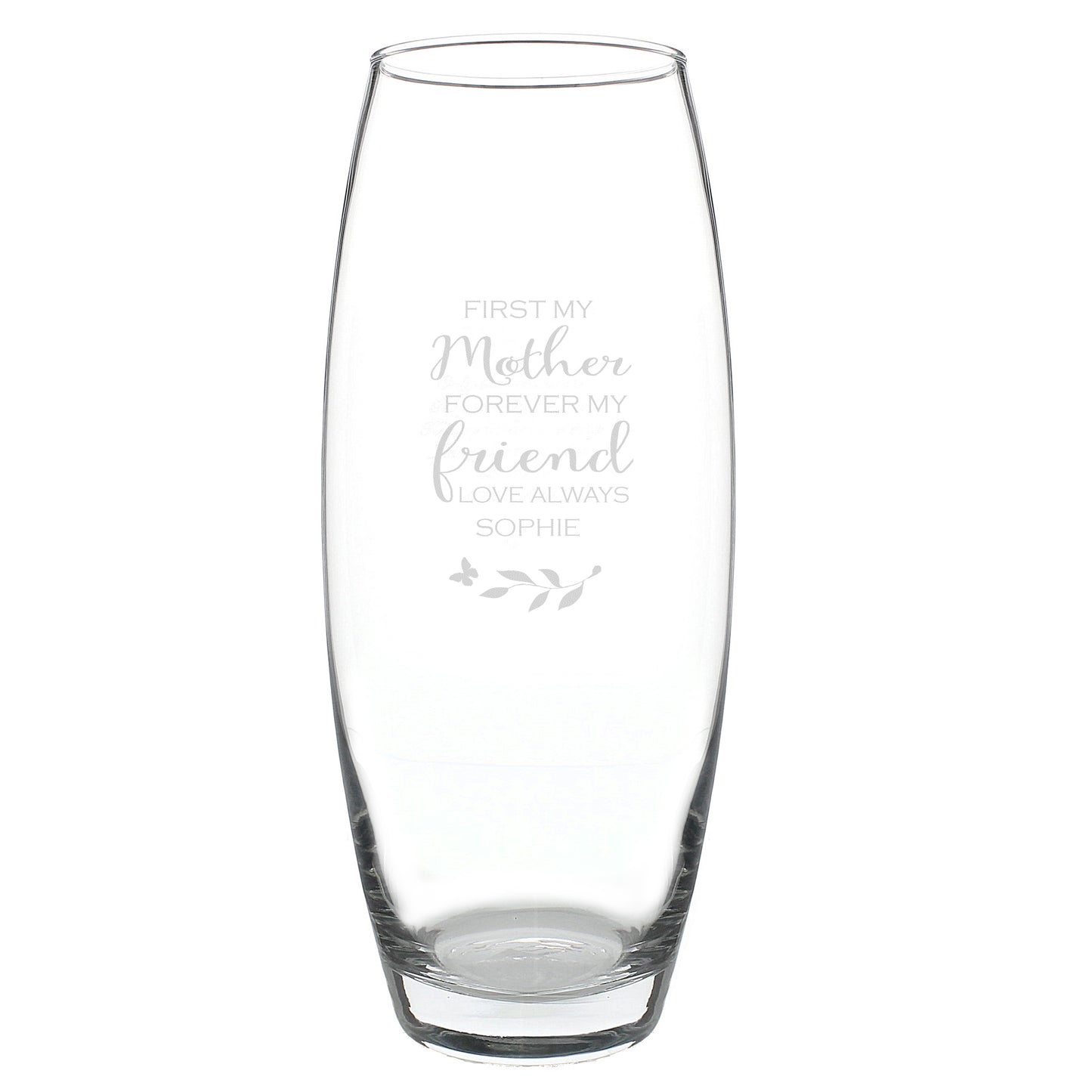 Personalised 'First My Mother, Forever My Friend' Bullet Vase