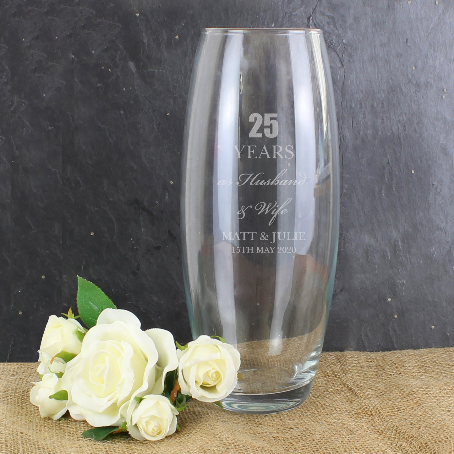 Personalised Anniversary Bullet Vase