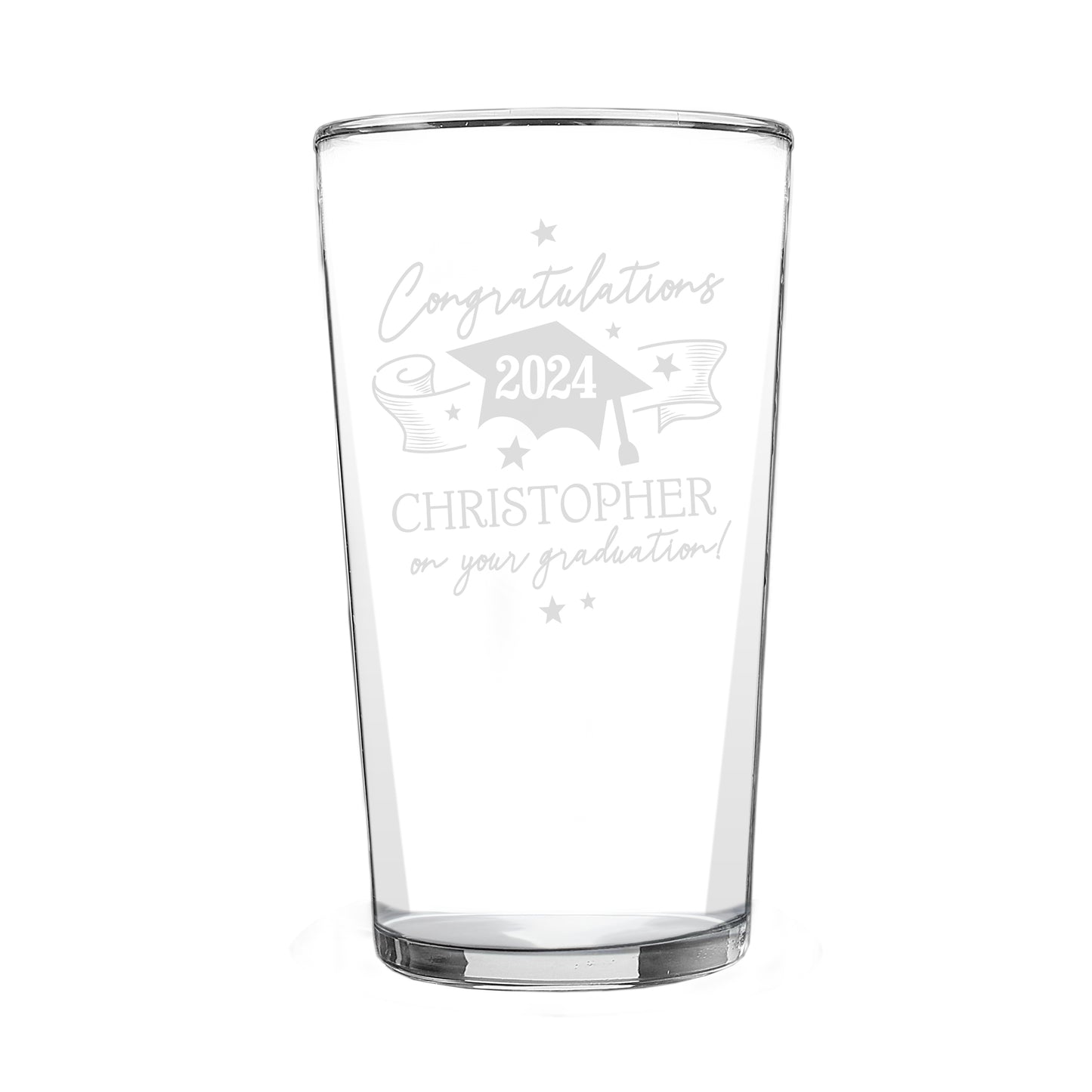 Personalised Graduation Pint Glass Â 