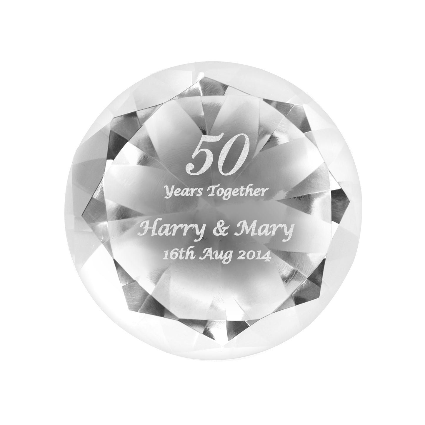 Personalised Big Numbers Diamond Paperweight