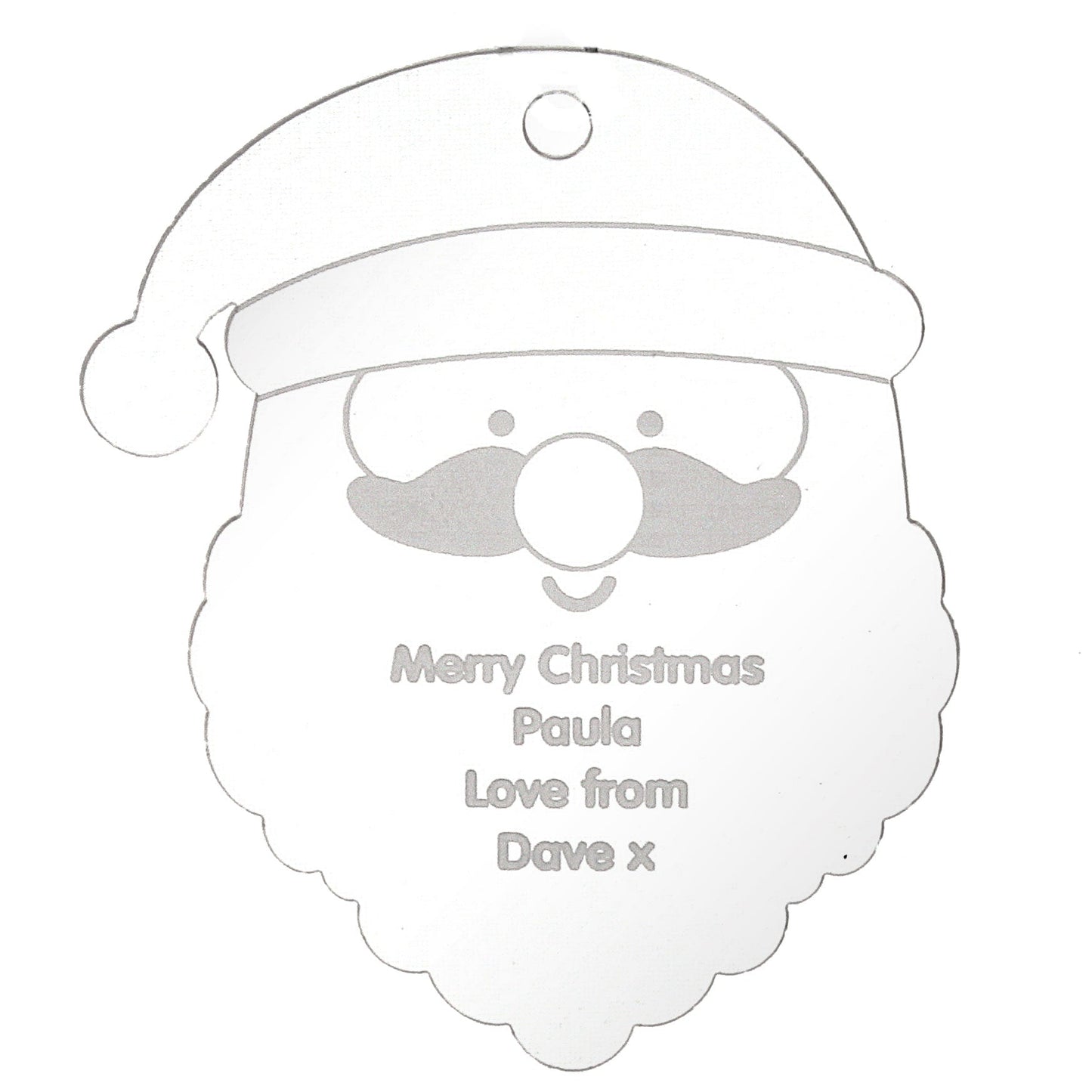 Personalised Acrylic Santa Decoration