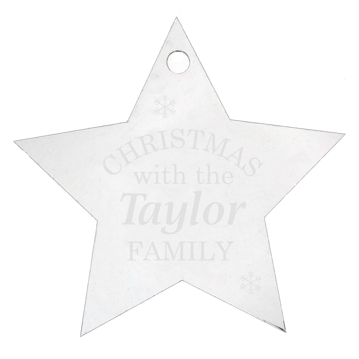 Personalised Acrylic Christmas Star Decoration