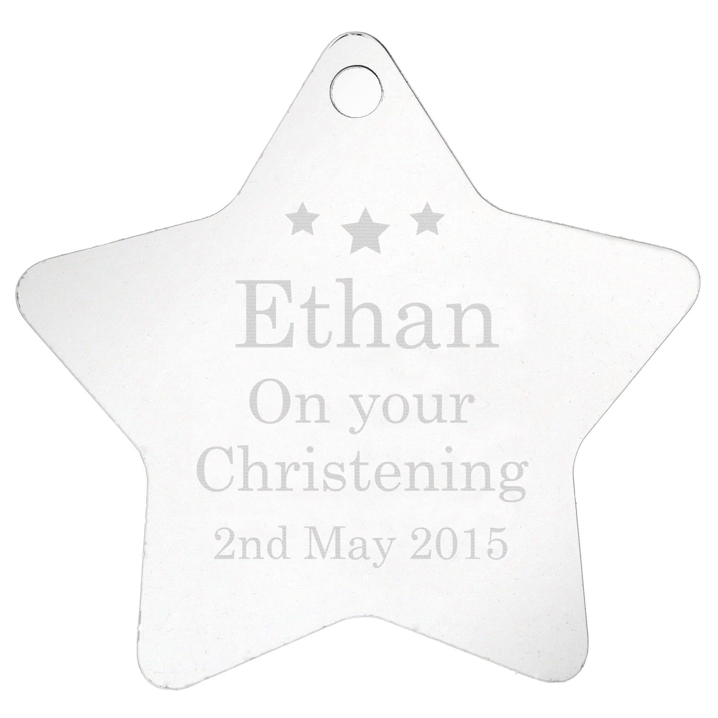 Personalised Acrylic Star Decoration