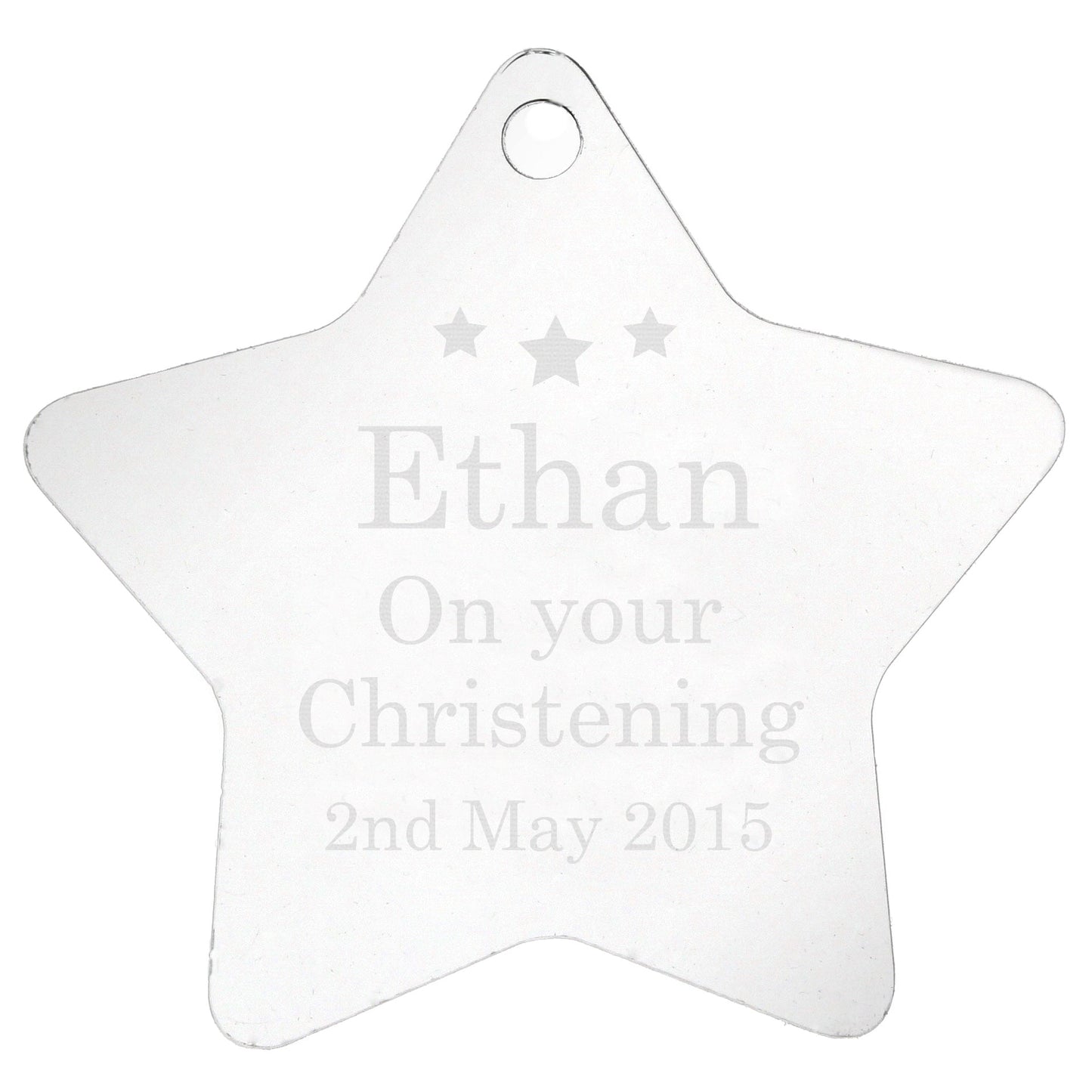 Personalised Acrylic Star Decoration