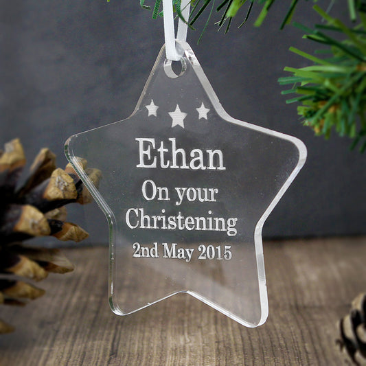 Personalised Acrylic Star Decoration