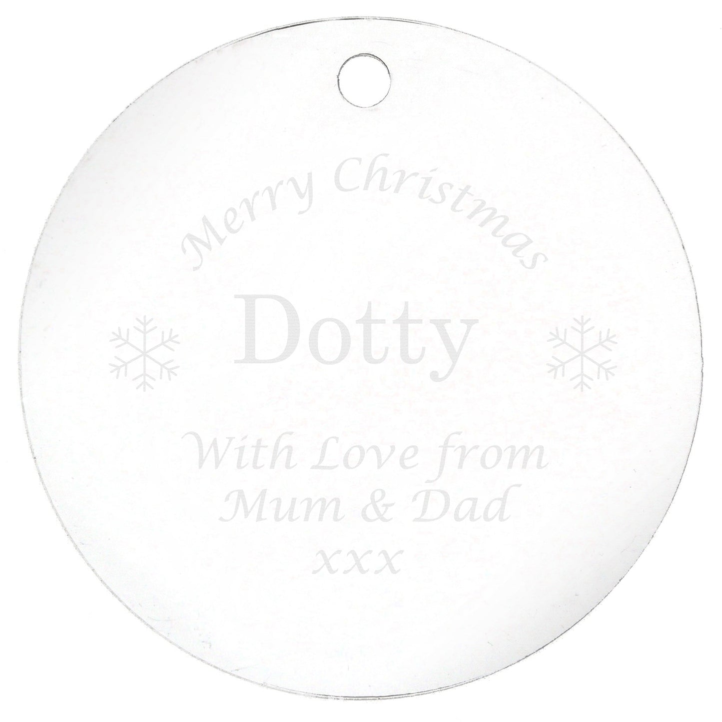 Personalised Acrylic Bauble Decoration