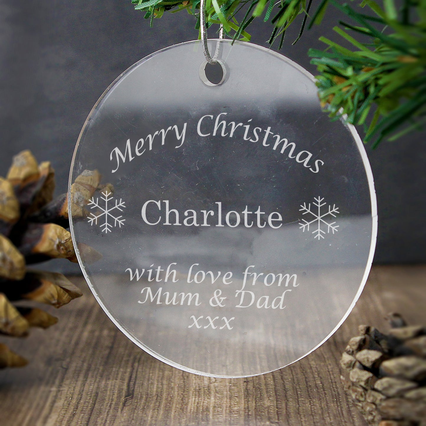 Personalised Acrylic Bauble Decoration