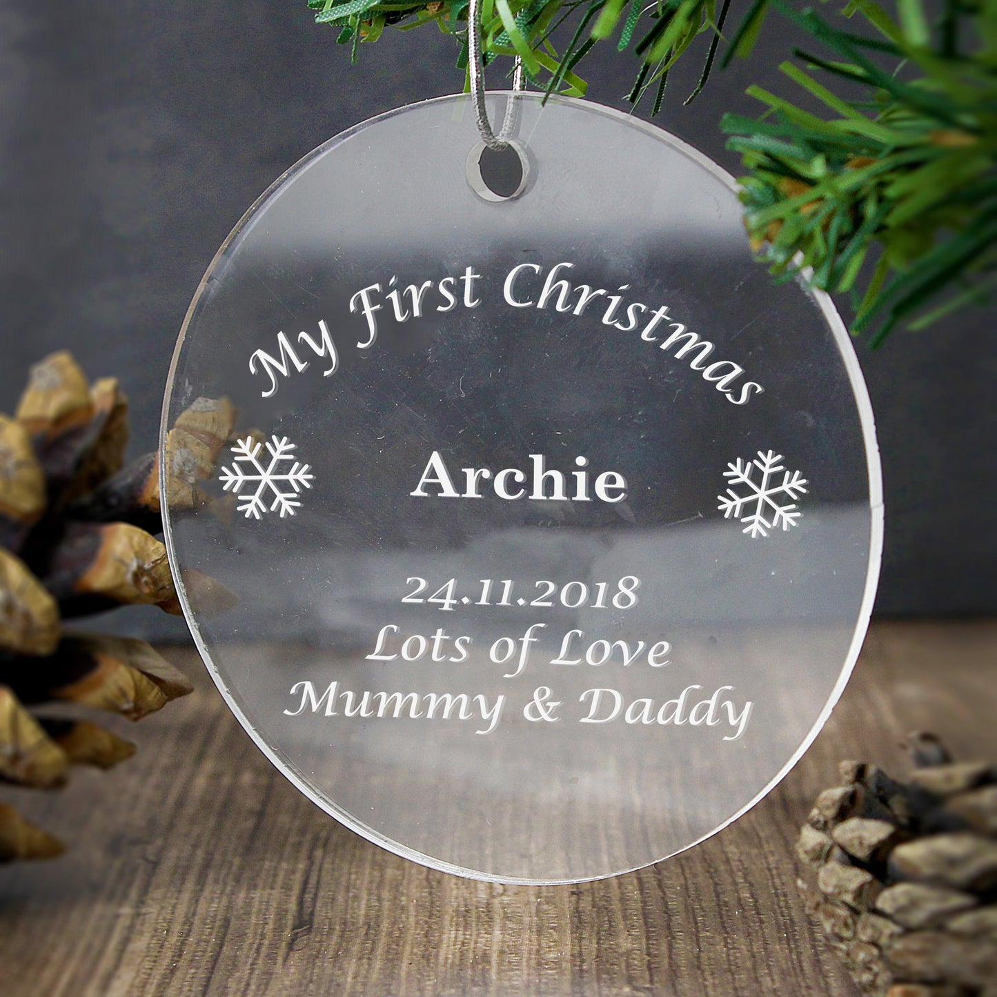 Personalised Acrylic Bauble Decoration