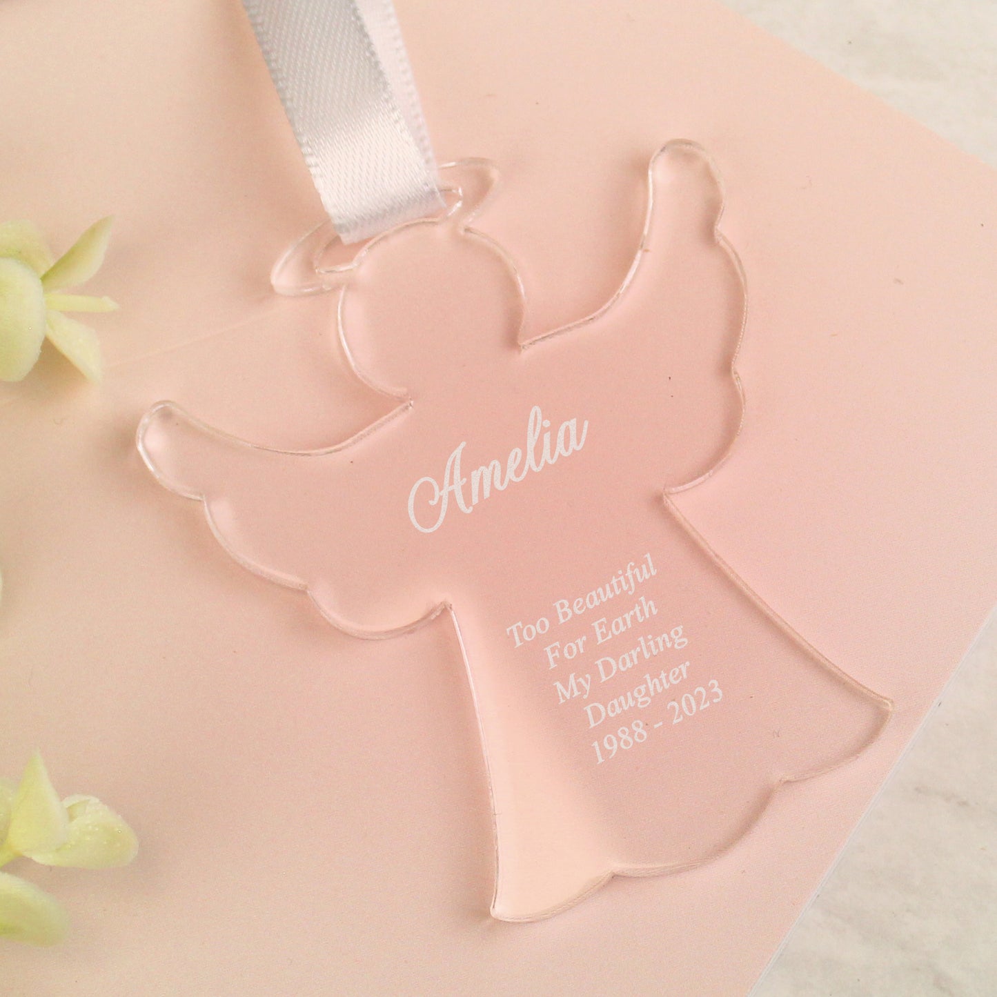 Personalised Acrylic Angel Decoration