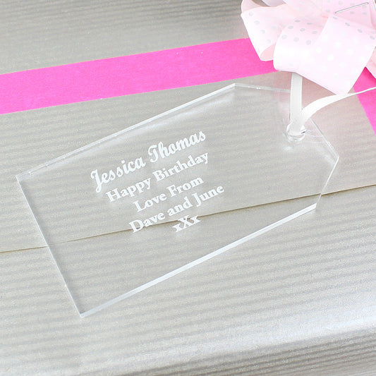 Personalised Acrylic Gift Tag Decoration