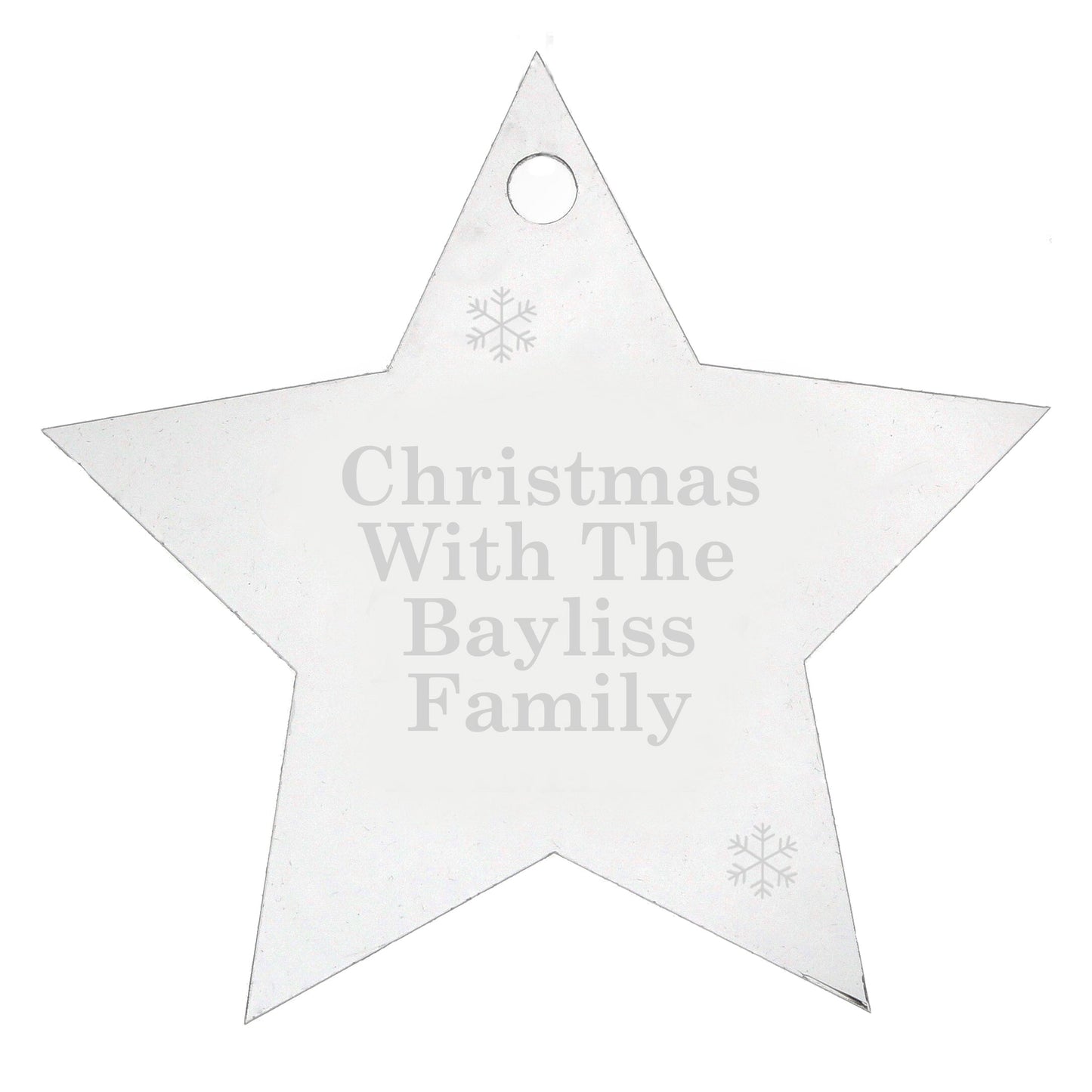 Personalised Acrylic Star Decoration