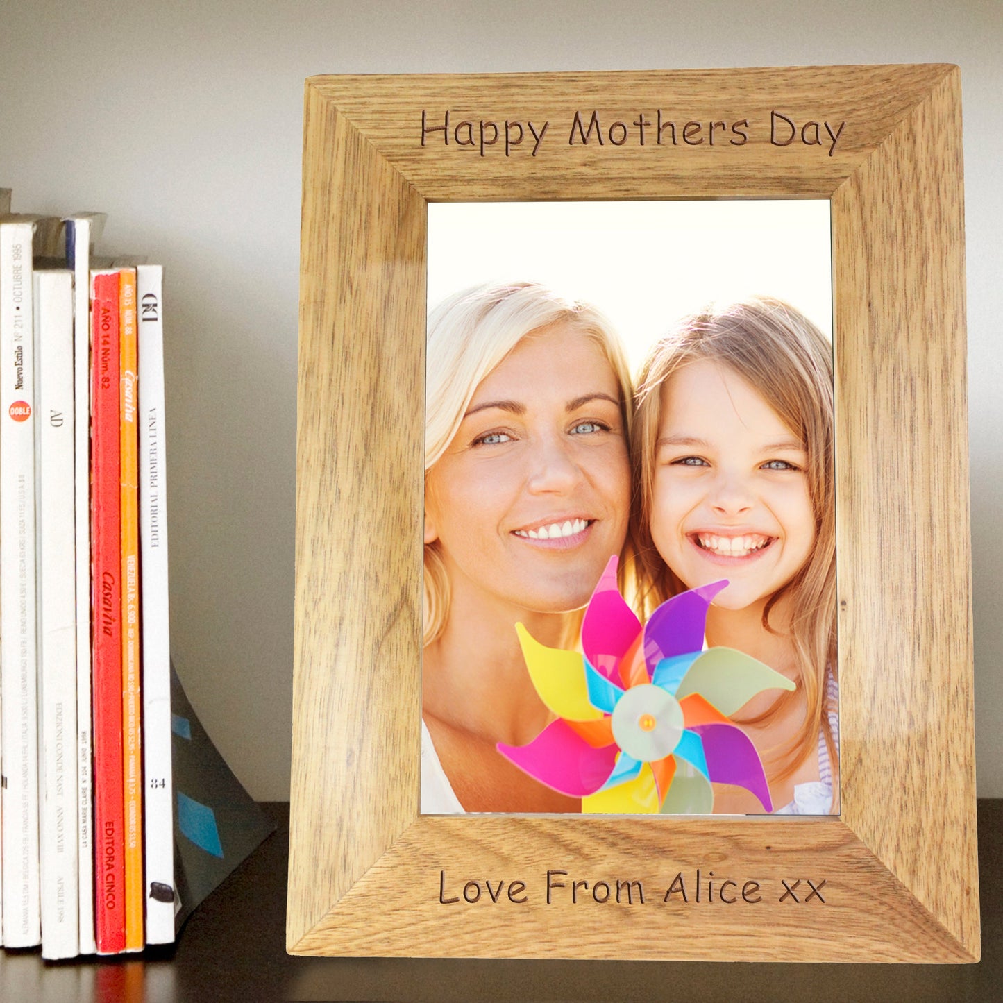 Personalised 5x7 Wooden Photo Frame