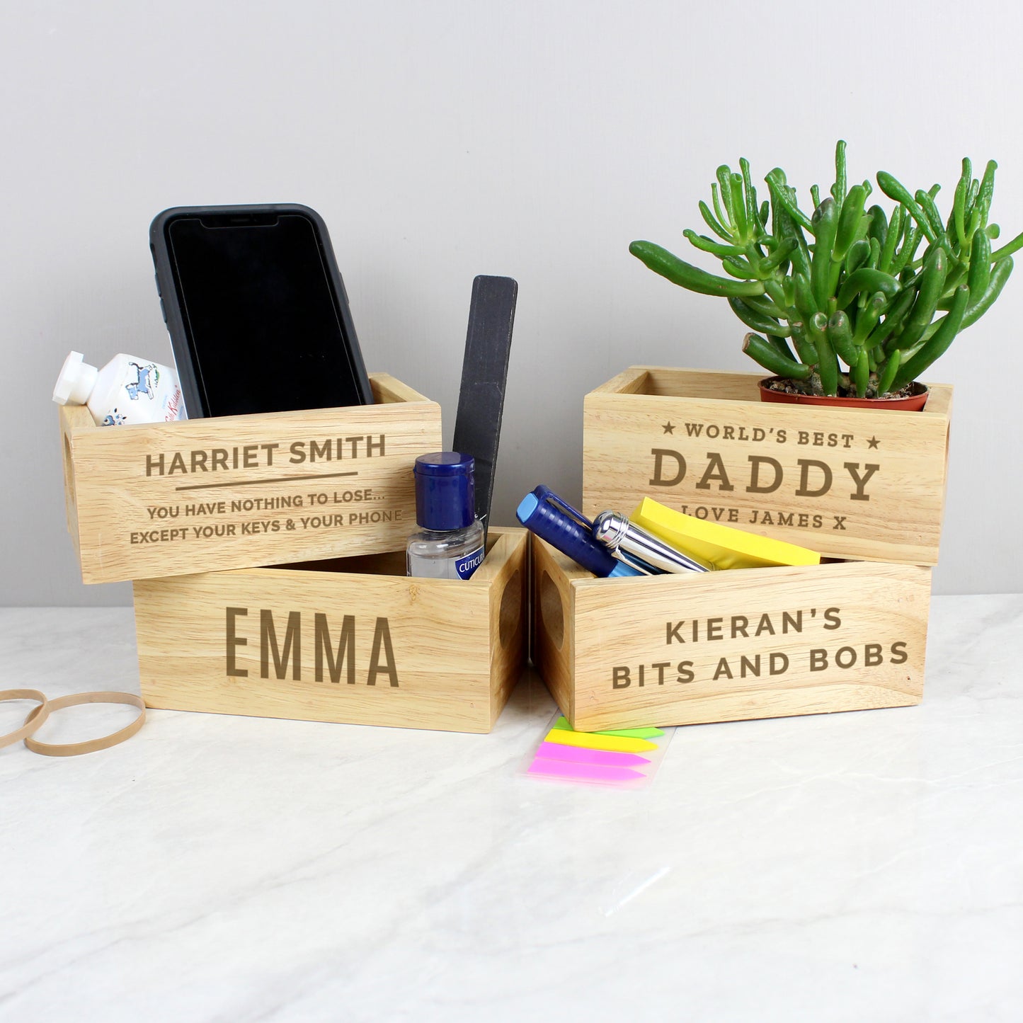 Personalised Bits & Bobs Mini Wooden Crate