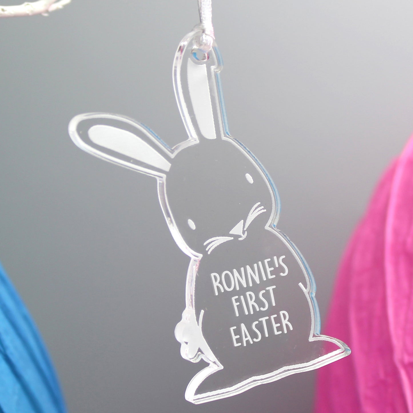 Personalised Acrylic Easter Bunny Decoration