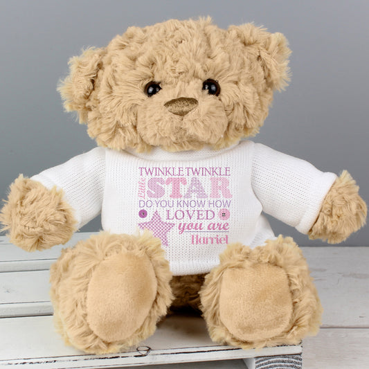 Personalised Twinkle Girls Teddy Bear