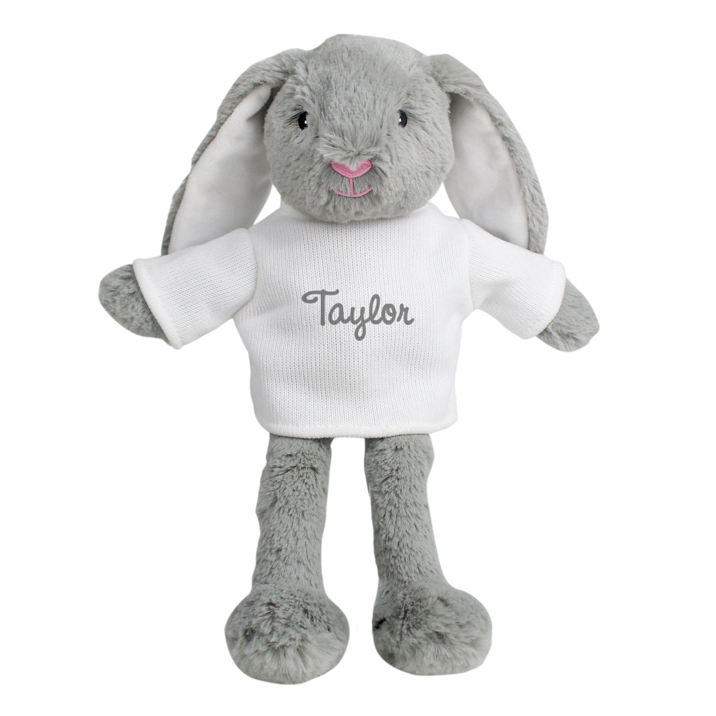 Personalised Name Only Bunny Rabbit - Grey