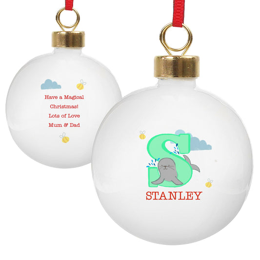 Personalised Animal Alphabet Bauble