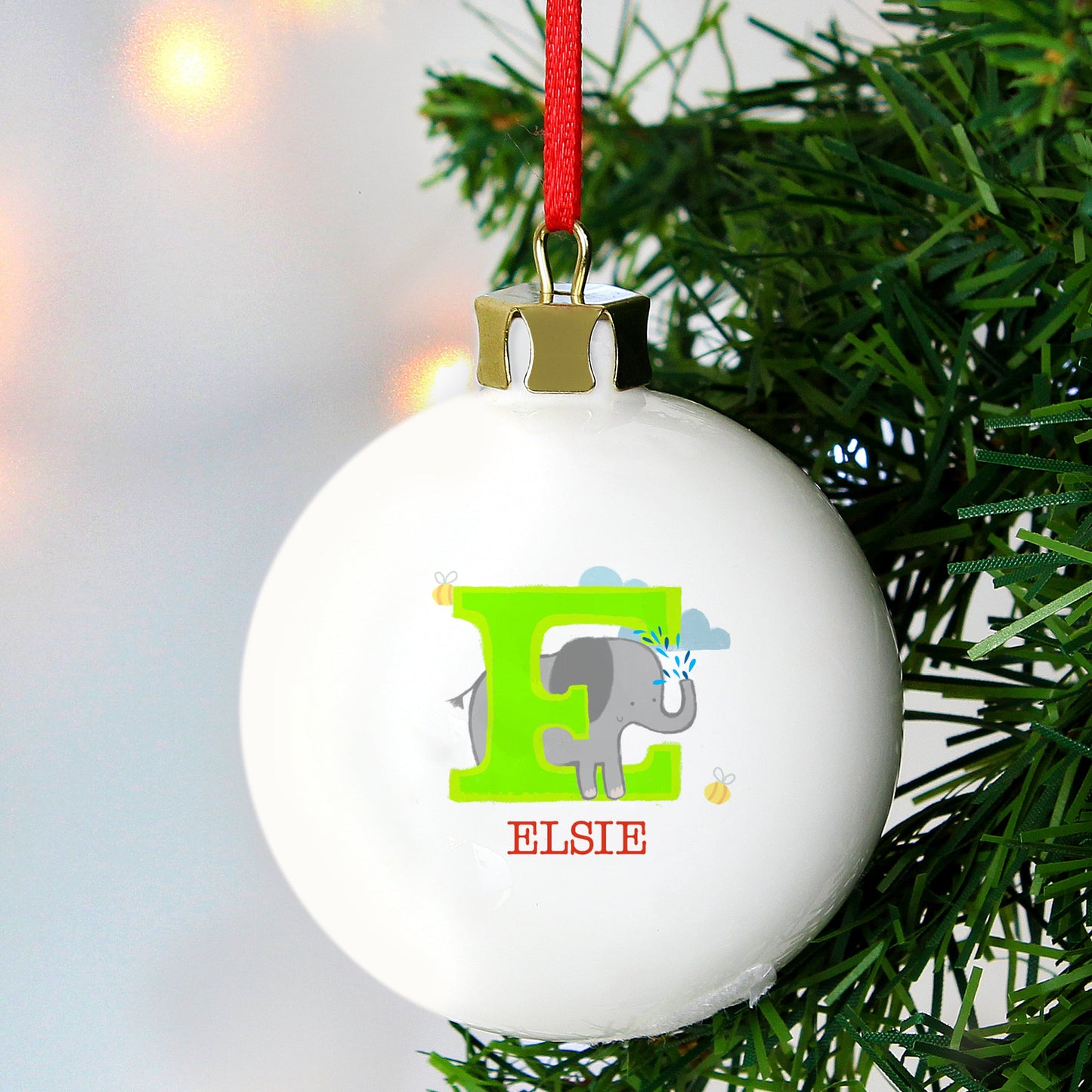 Personalised Animal Alphabet Bauble