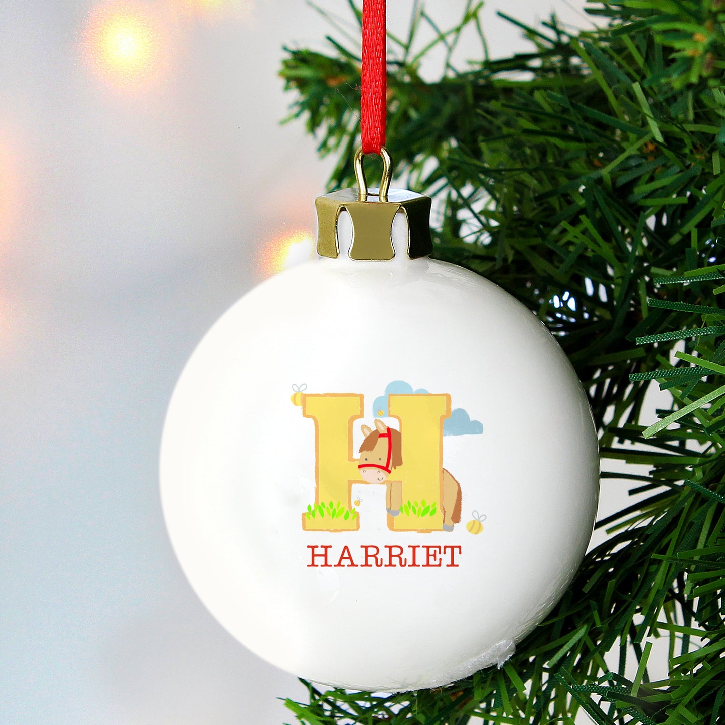 Personalised Animal Alphabet Bauble