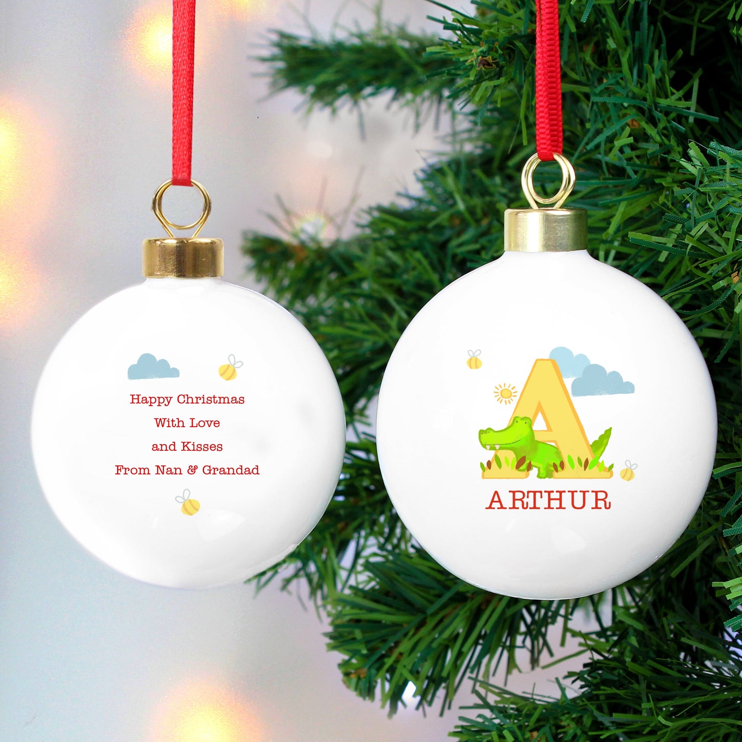 Personalised Animal Alphabet Bauble