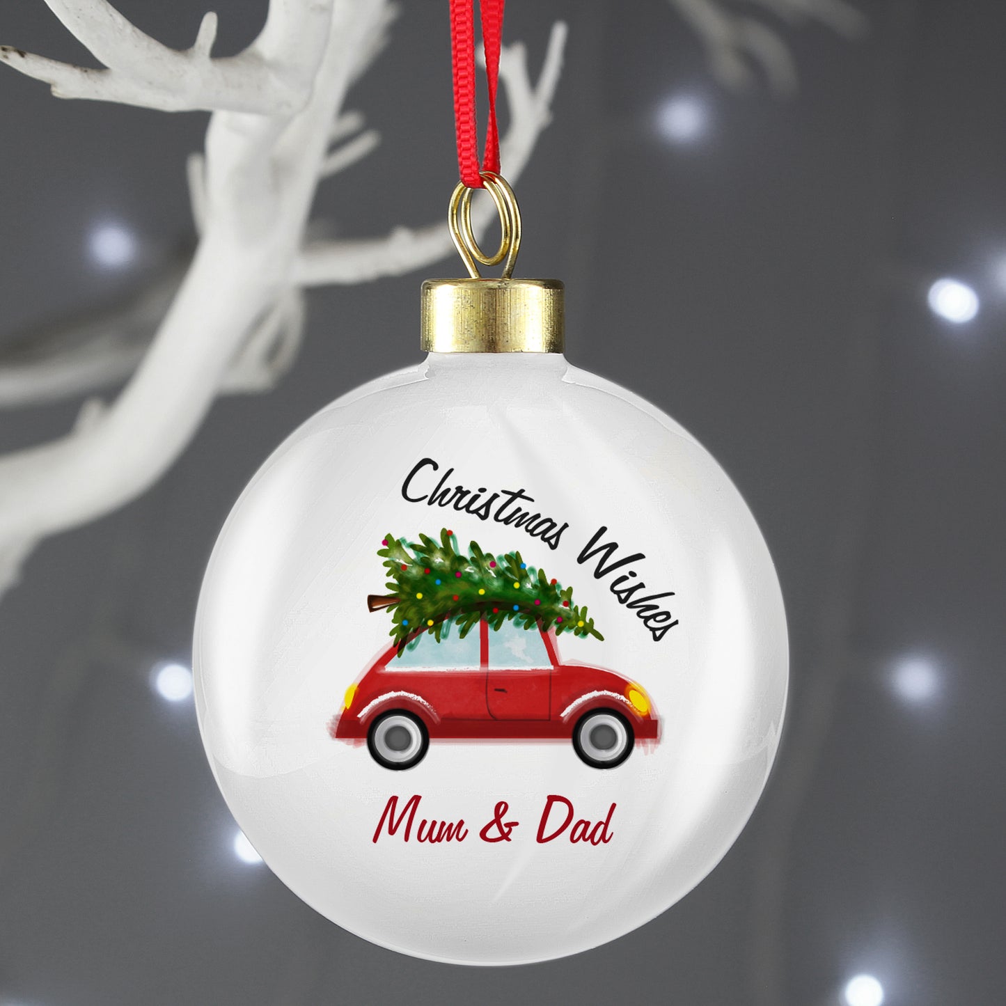 Personalised 'Driving Home For Christmas' Bauble