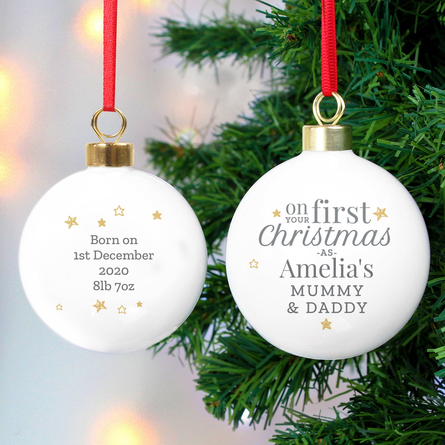 Personalised 'First Christmas as' Bauble