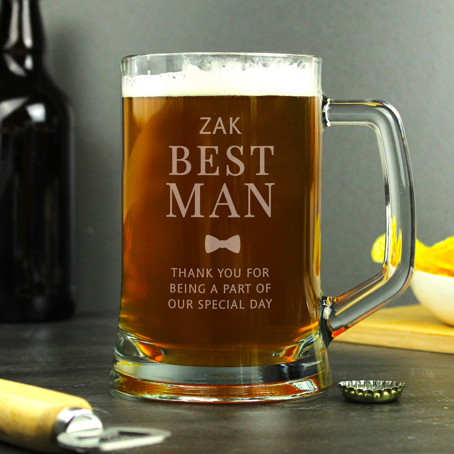 Personalised Best Man Pint Stern Tankard