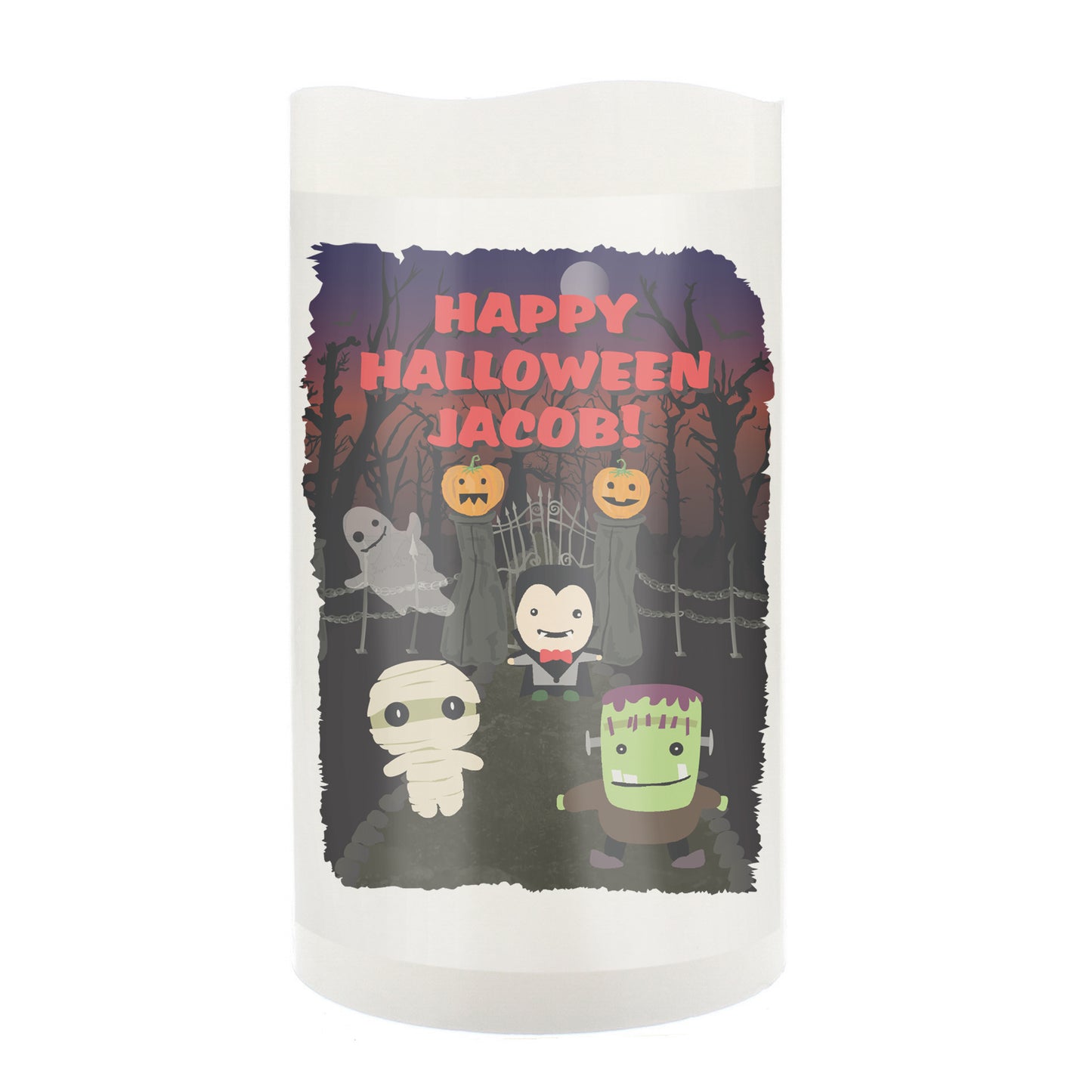 Personalised Halloween LED Candle