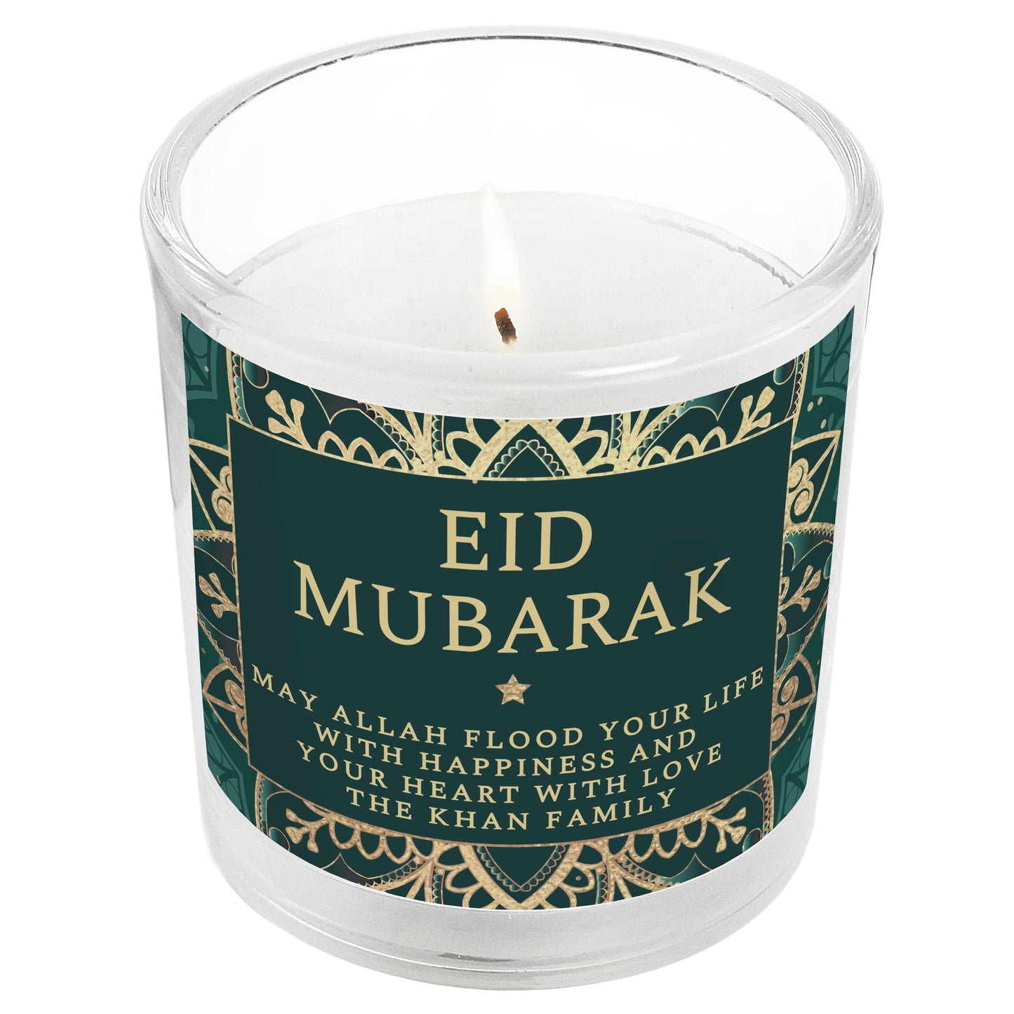 Personalised Eid and Ramadan Scented Jar Candle