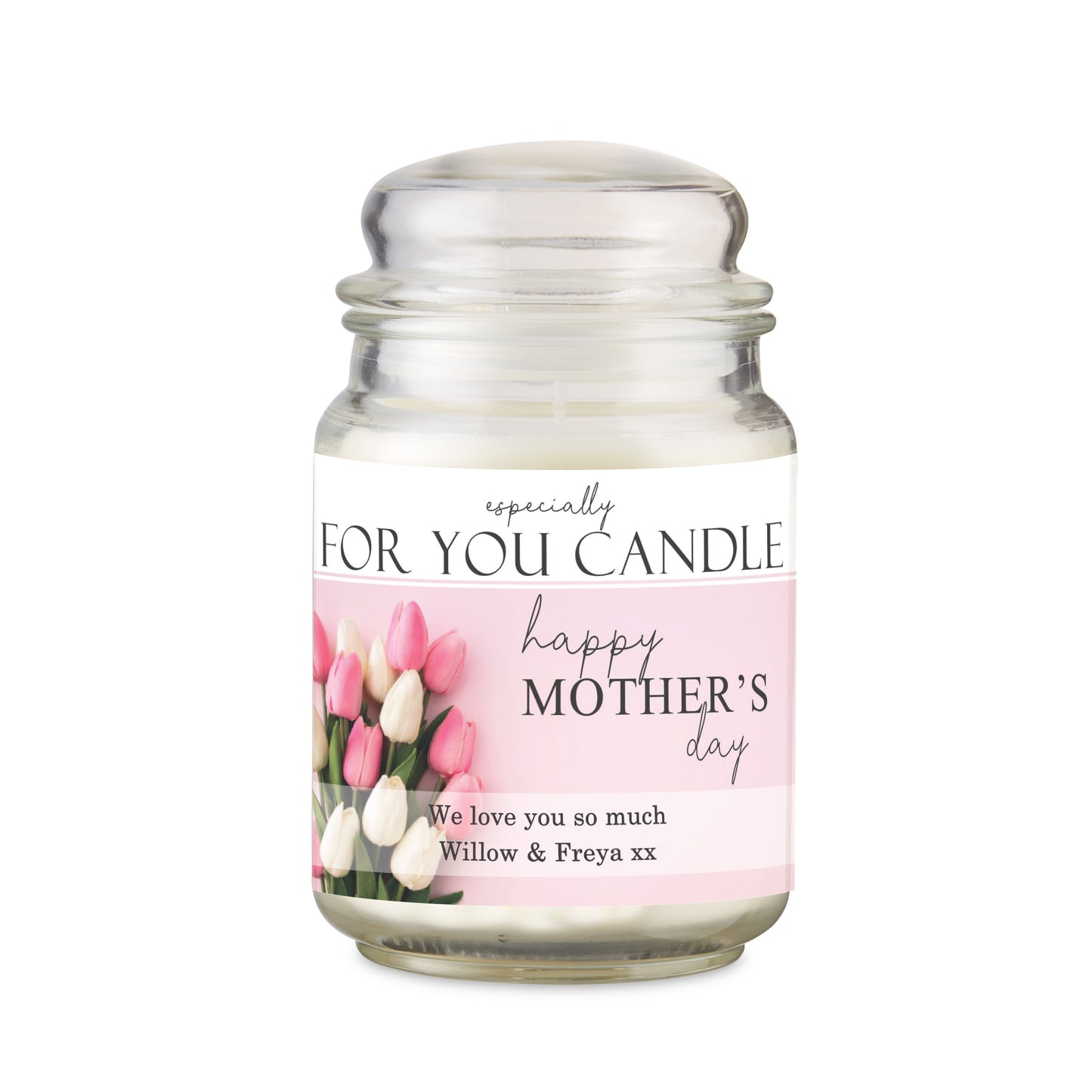 Personalised Especially For You Mothers Day Large Scented Jar Candle