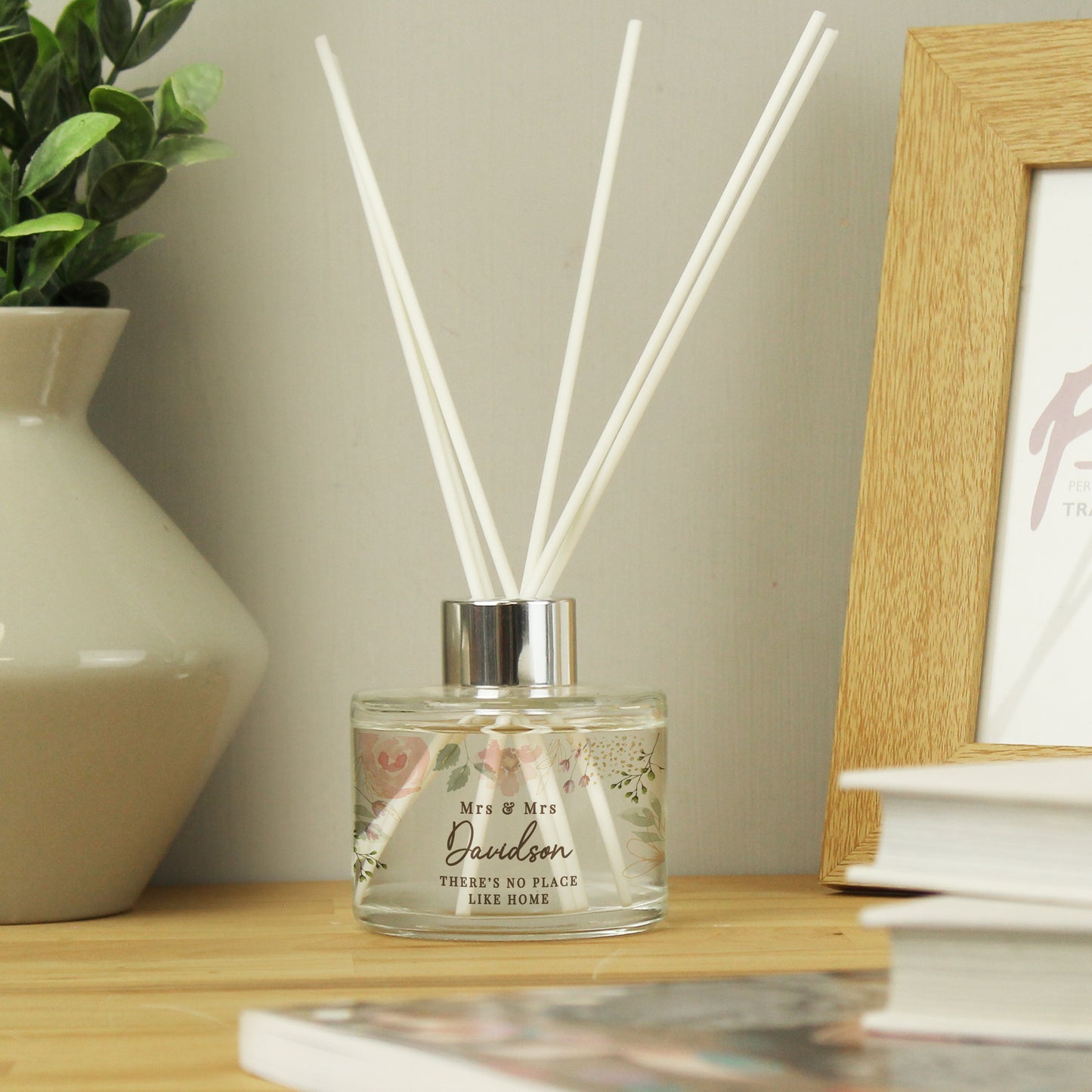 Personalised Floral Watercolour Reed Diffuser