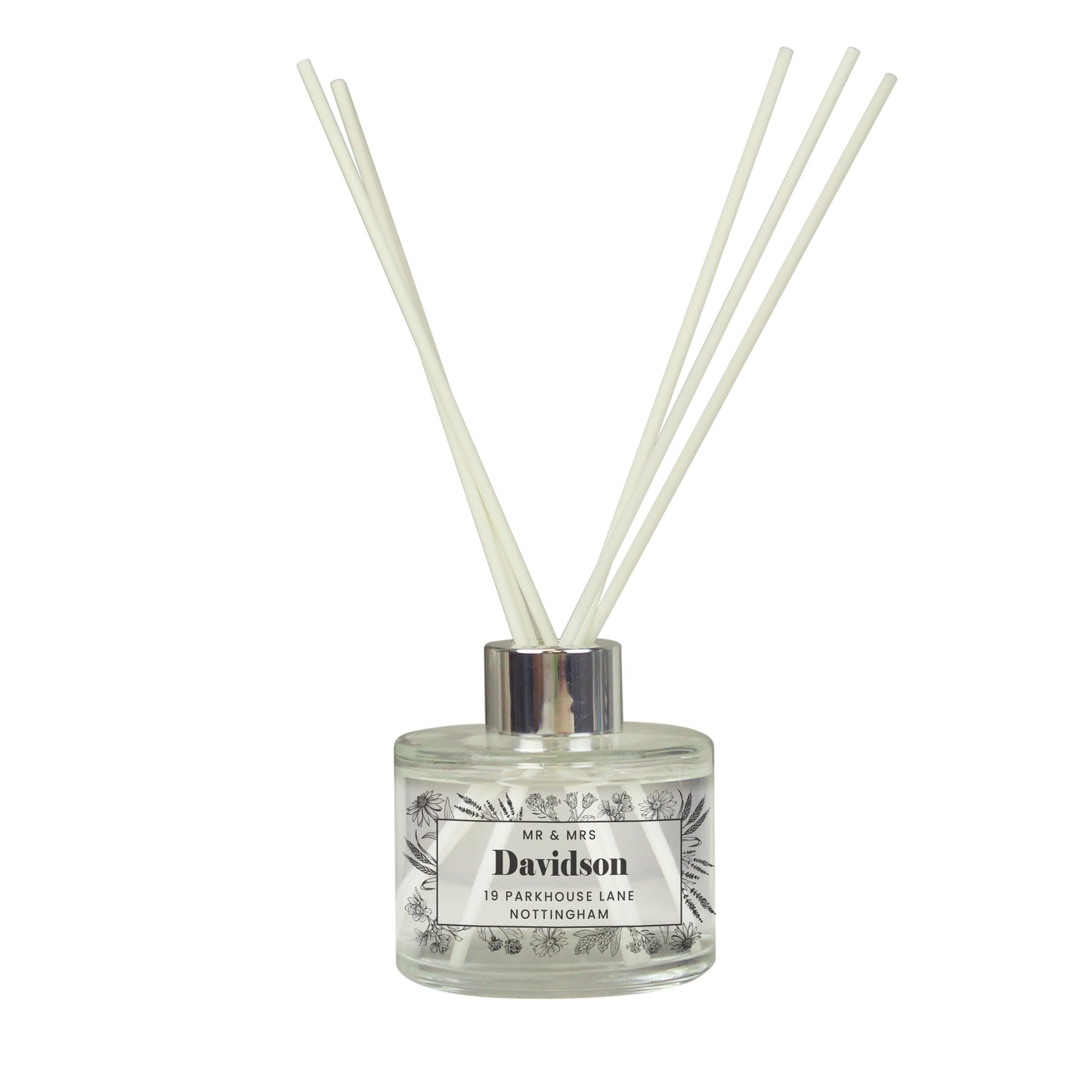 Personalised Black Foliage Reed Diffuser