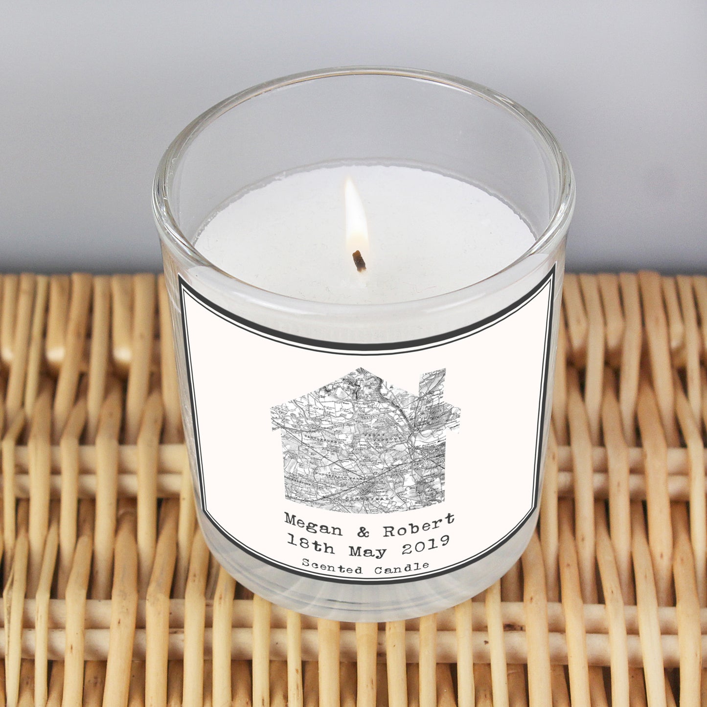 Personalised 1805 - 1874 Old Series Map Home Scented Jar Candle