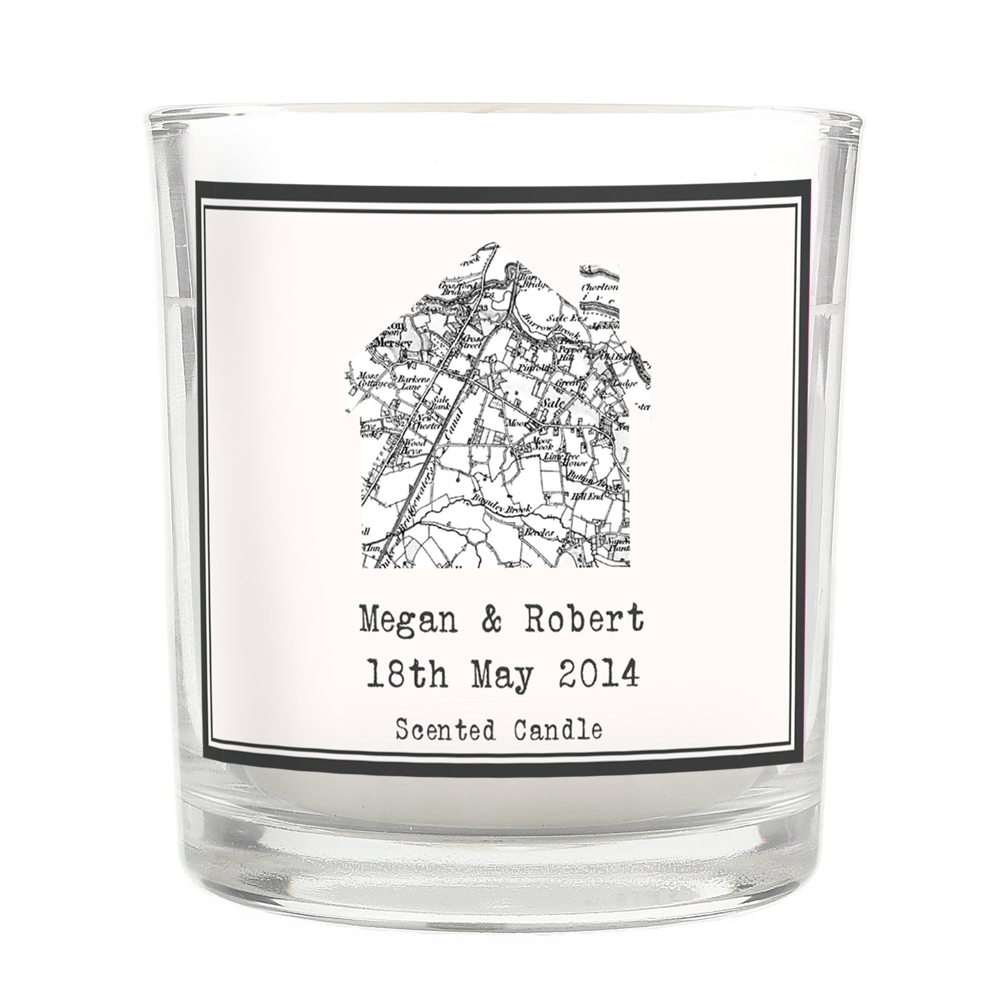 Personalised 1805 - 1874 Old Series Map Home Scented Jar Candle