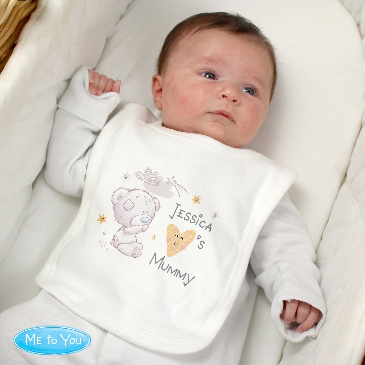 Personalised Tiny Tatty Teddy I Heart Baby Bib