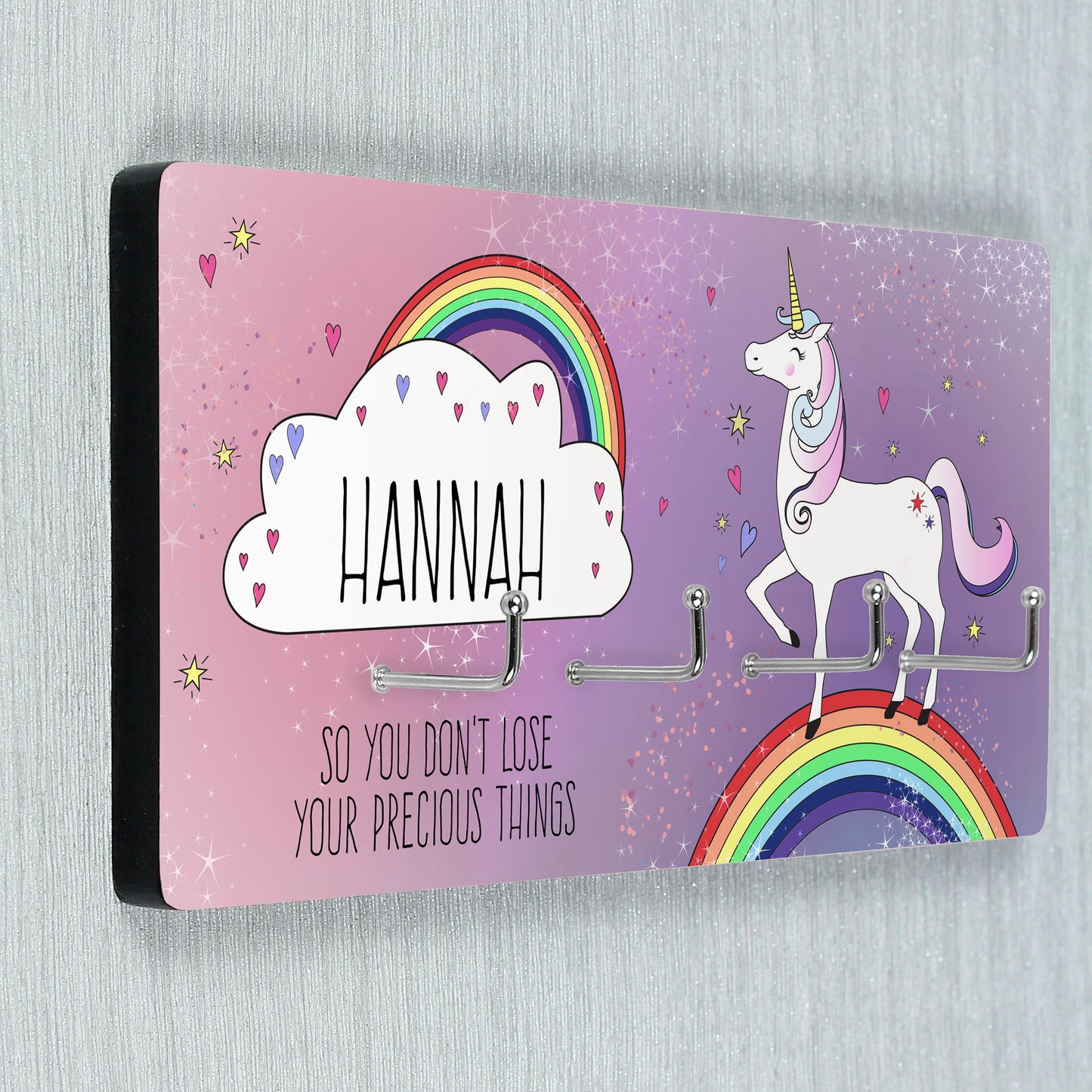 Personalised Unicorn Jewellery Hooks