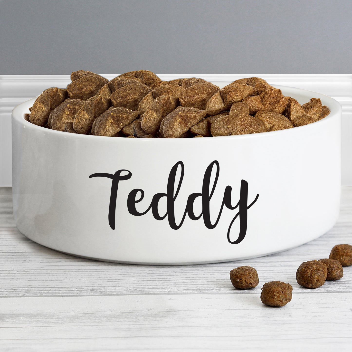 Personalised Any Name 14cm Medium White Pet Bowl