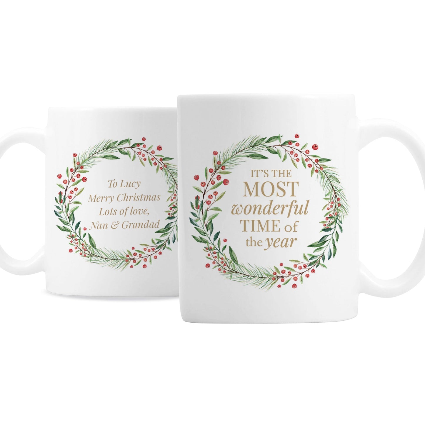 Personalised 'Wonderful Time of The Year' Christmas Mug