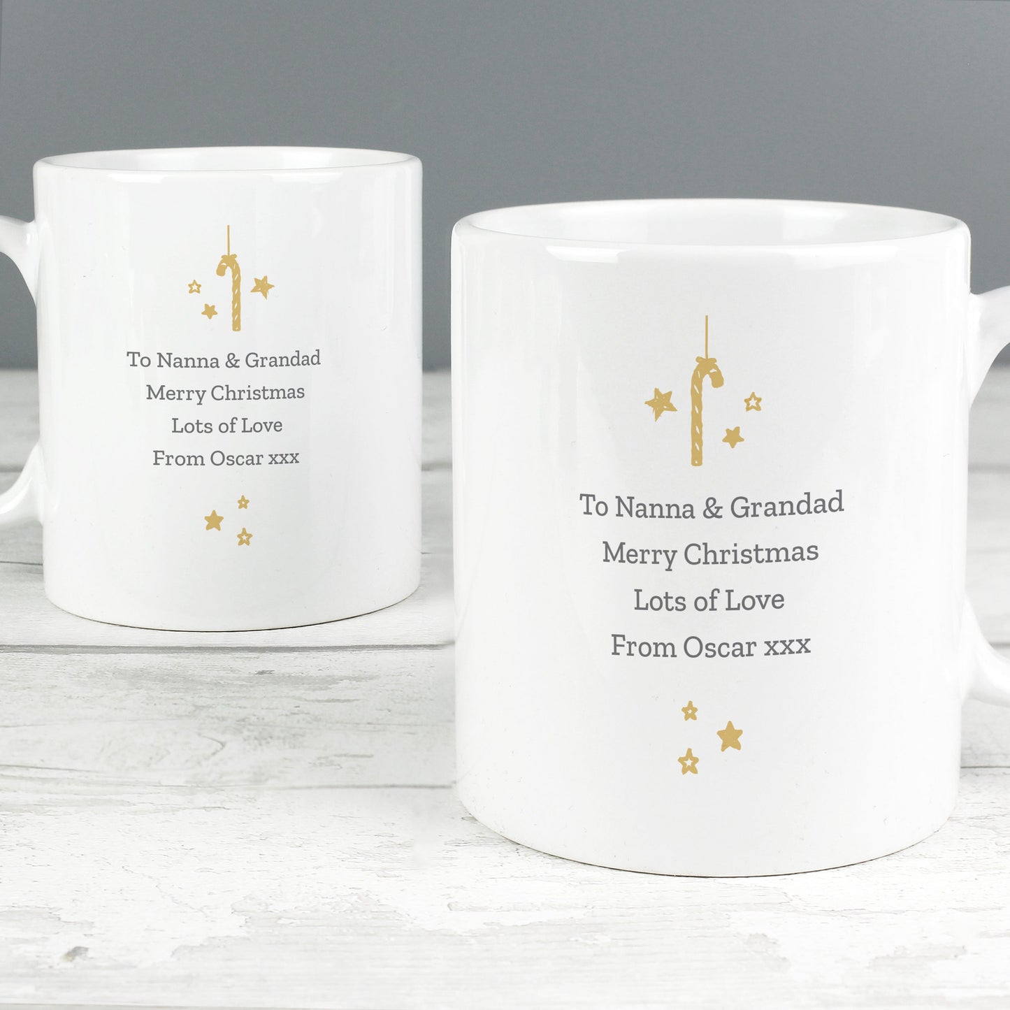 Personalised 'On Your First Christmas As' Mug Set