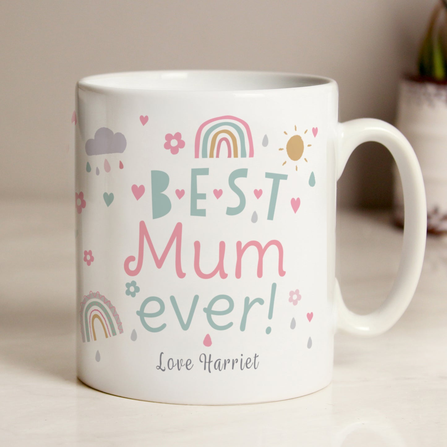 Personalised Best Ever Rainbows & Sunshine Mug