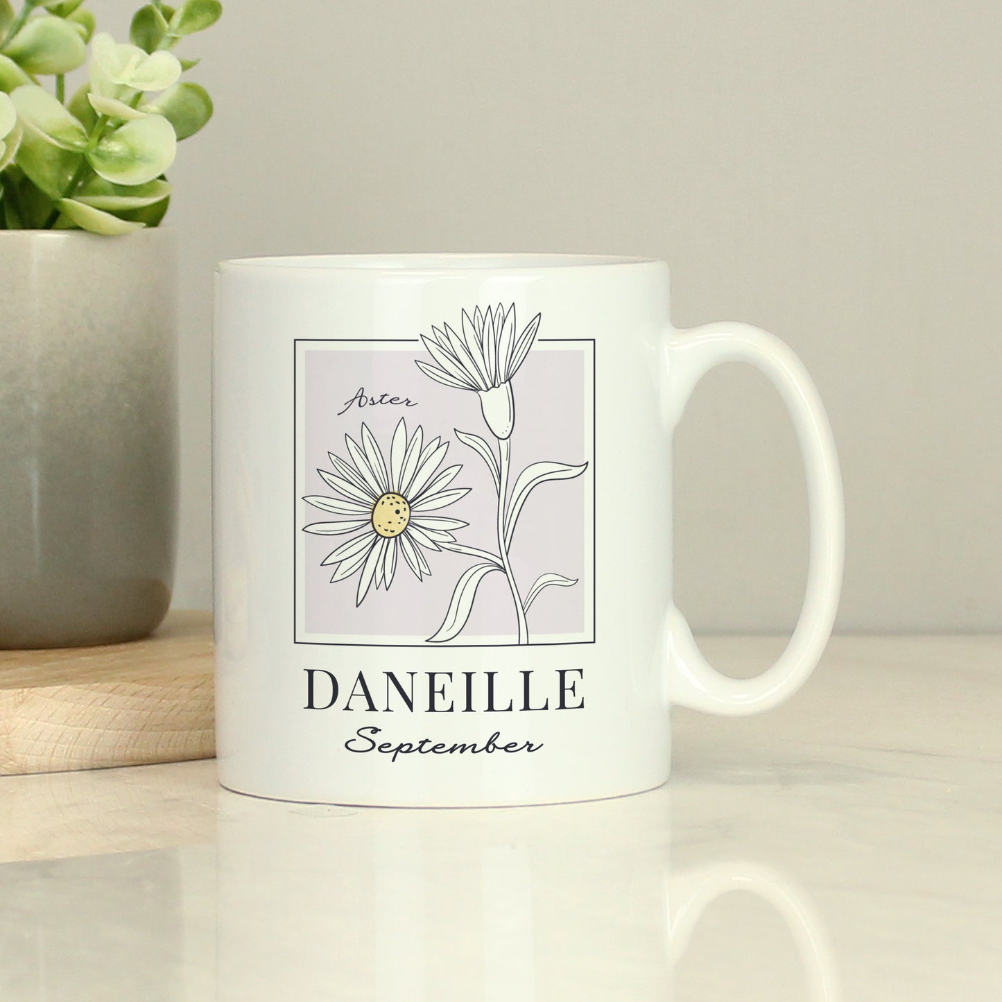 Personalised Birth Flower Mug